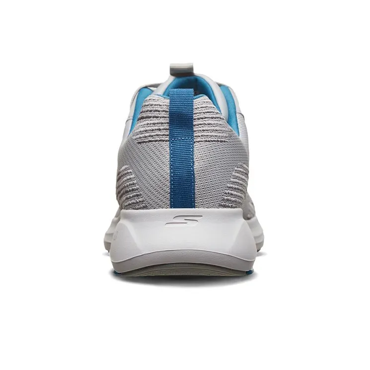 Skechers GO RUN Vis Teck Cushioning Anti-Slip And Wear-Resistant Low-Top Casual Shoes Men's Gray Blue-3