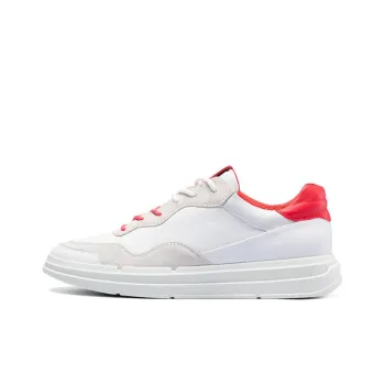 Ecco Softly Cool X Stylish Skateboarding Shoes Women's Gray Red