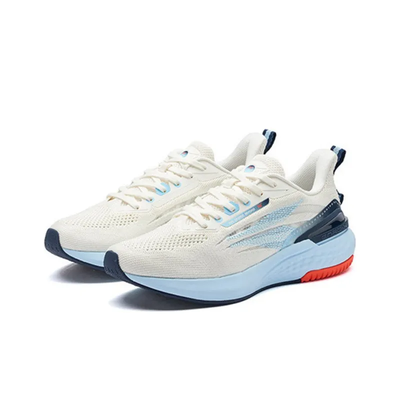 361° E-Strengthening Lightweight Cushioning Low-Top Running Shoes Men's White Blue-2