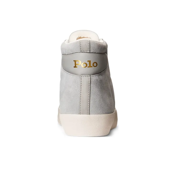 Polo Ralph Lauren Gervin Mid-Top Skateboard Shoes Men's Gray-4