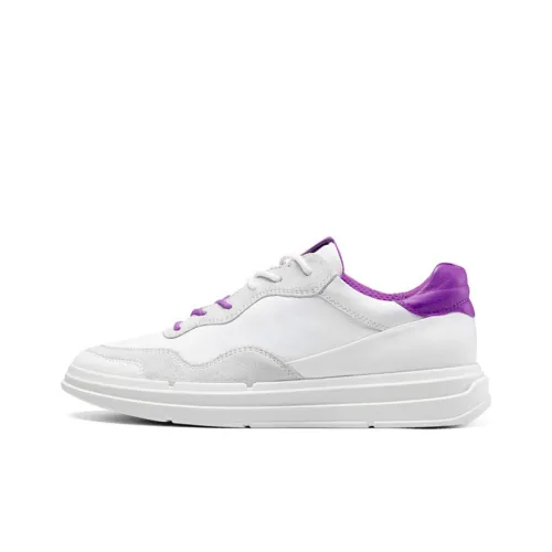 Ecco Stylish Skateboarding Shoes Women's White Purple