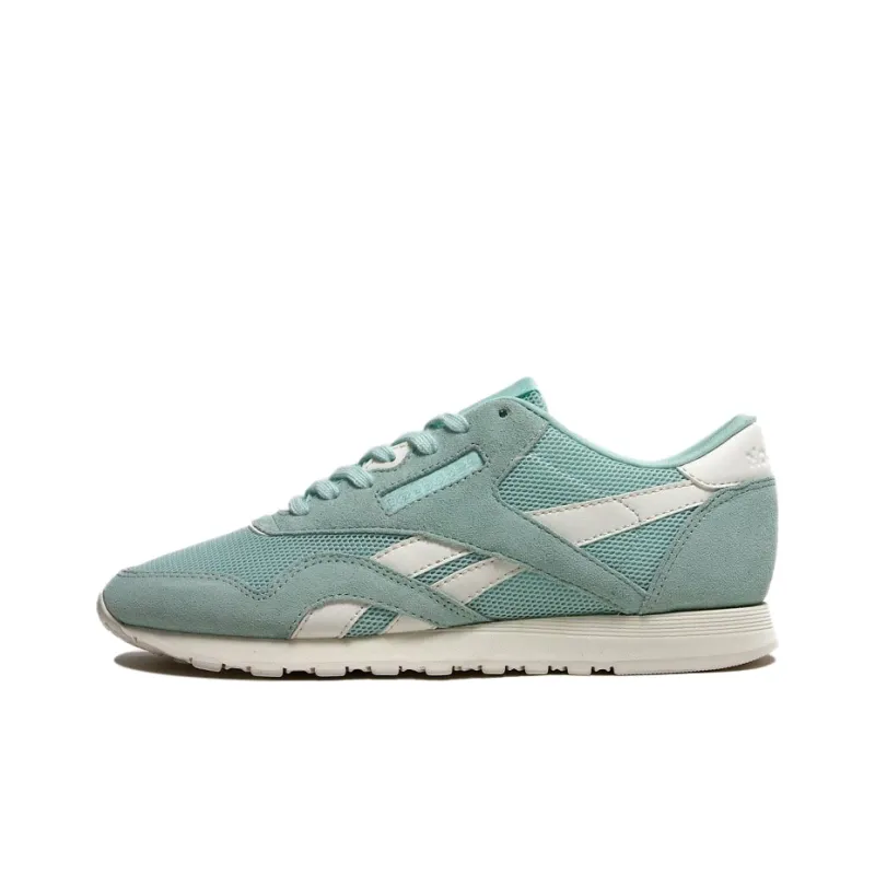 Reebok Classic Nylon Running Shoes Women's Low-Top Mint Green-0