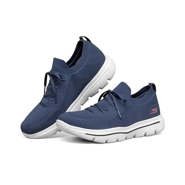 Skechers Go Walk Evolution Ultra Cushioning Anti Slip And Wear Resistant Low Top Casual Shoes Men's Blue-2