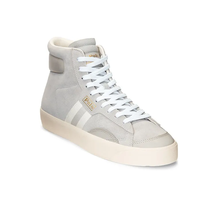 Polo Ralph Lauren Gervin Mid-Top Skateboard Shoes Men's Gray-2