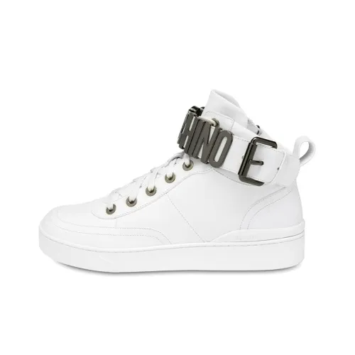 MOSCHINO Skateboard Shoes Men High-Top White