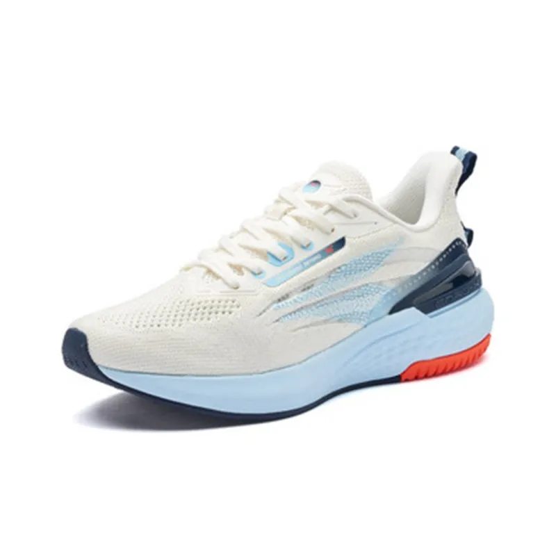 361° E-Strengthening Lightweight Cushioning Low-Top Running Shoes Men's White Blue-1