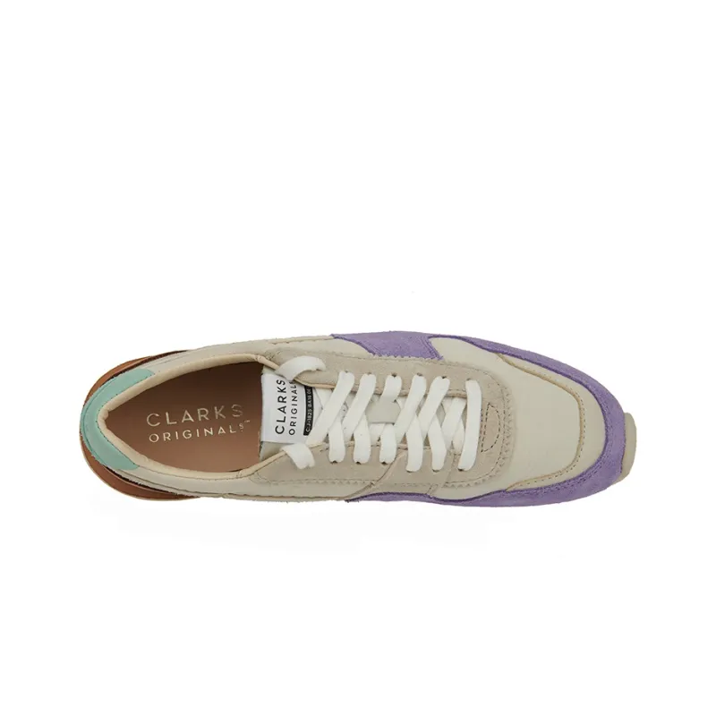 Clarks Originals Low Top Running Shoes Women's Purple Gray-4
