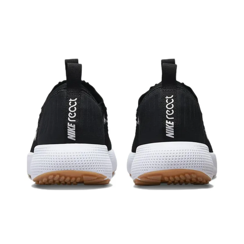 Nike React Escape Run Flyknit 'Black White' Women's-4