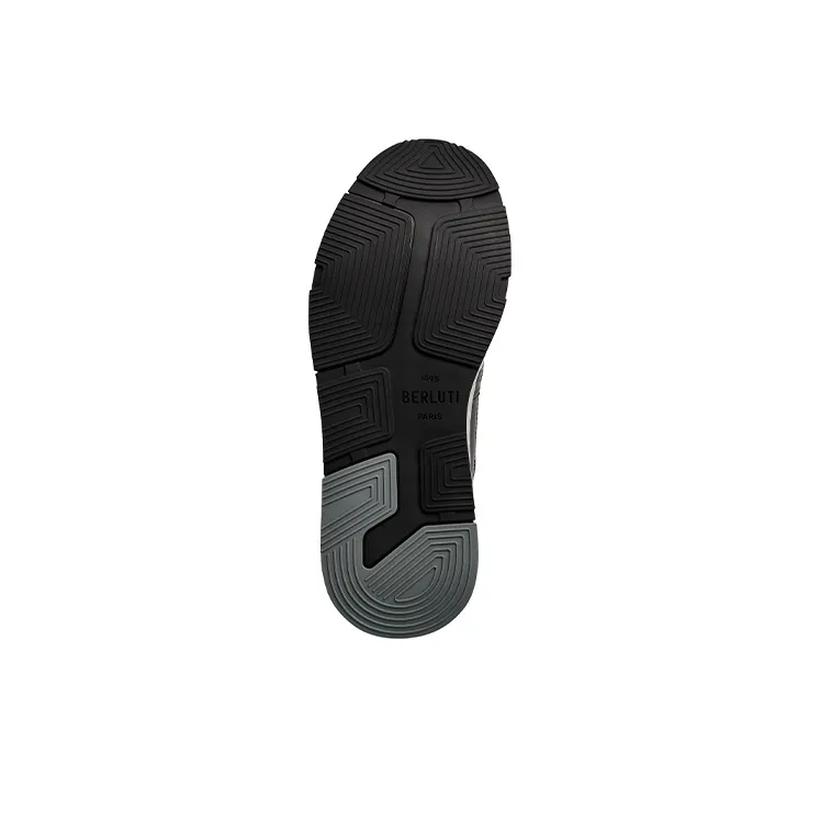BERLUTI Pulse Abrasion Resistant Low Top Casual Shoes Men Black White-4