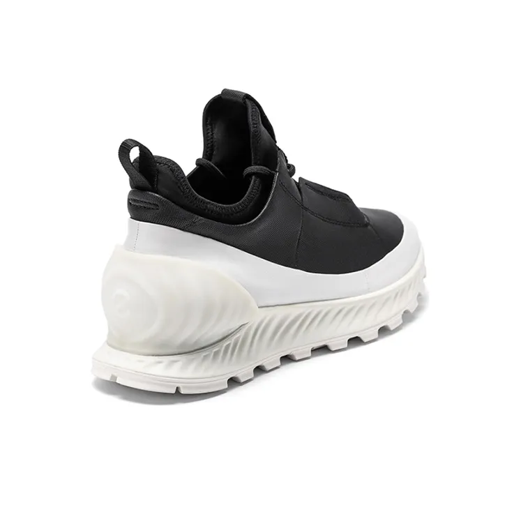 Ecco Breakthrough Wear Resistant Low Top Casual Shoes Men's Black White-2