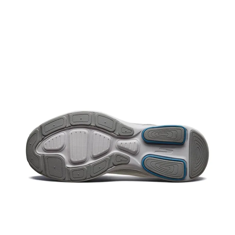 Skechers GO RUN Vis Teck Cushioning Anti-Slip And Wear-Resistant Low-Top Casual Shoes Men's Gray Blue-4