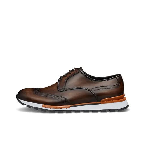 BERLUTI Fast Track Cushioning Anti-Slip And Wear-Resistant Low-Top Casual Shoes Men's Tan