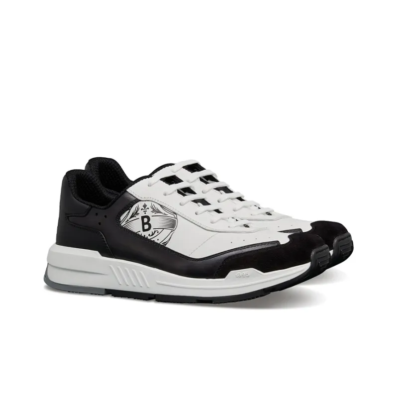 BERLUTI Pulse Abrasion Resistant Low Top Casual Shoes Men Black White-2