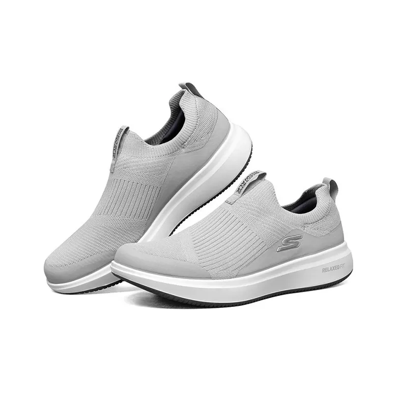Skechers Go Walk Steady Cushioning Anti-Slip And Wear-Resistant Low-Top Casual Shoes Gray-2