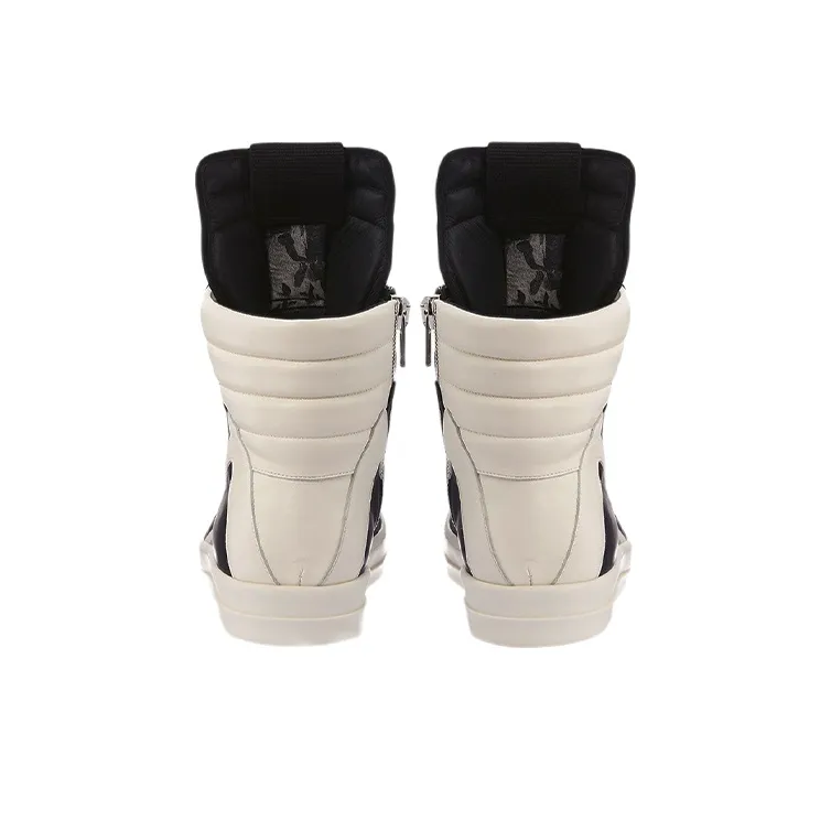 RICK OWENS/RO Fogachine High Top Stylish Skateboarding Shoes Women's Black-3