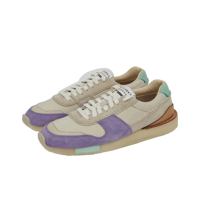 Clarks Originals Low Top Running Shoes Women's Purple Gray-2