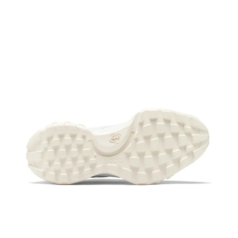 Ecco Cushioning Anti Slip And Wear Resistant Coverage Low Top Running Shoes Women's White Vintage Comfortable-3