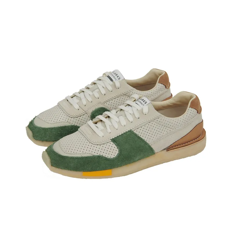 Clarks Originals Low Top Running Shoes Men's Green Orange Vintage Casual Multicolor-2