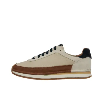 Clarks CraftRun Lace Low Top Running Shoes Men's Khaki Yellow