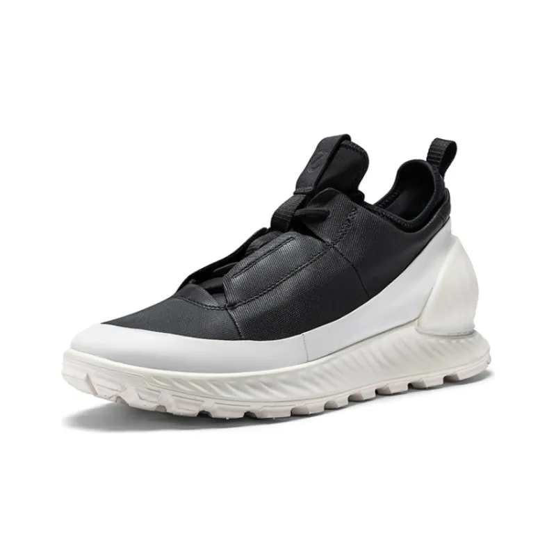 Ecco Breakthrough Wear Resistant Low Top Casual Shoes Men's Black White-1