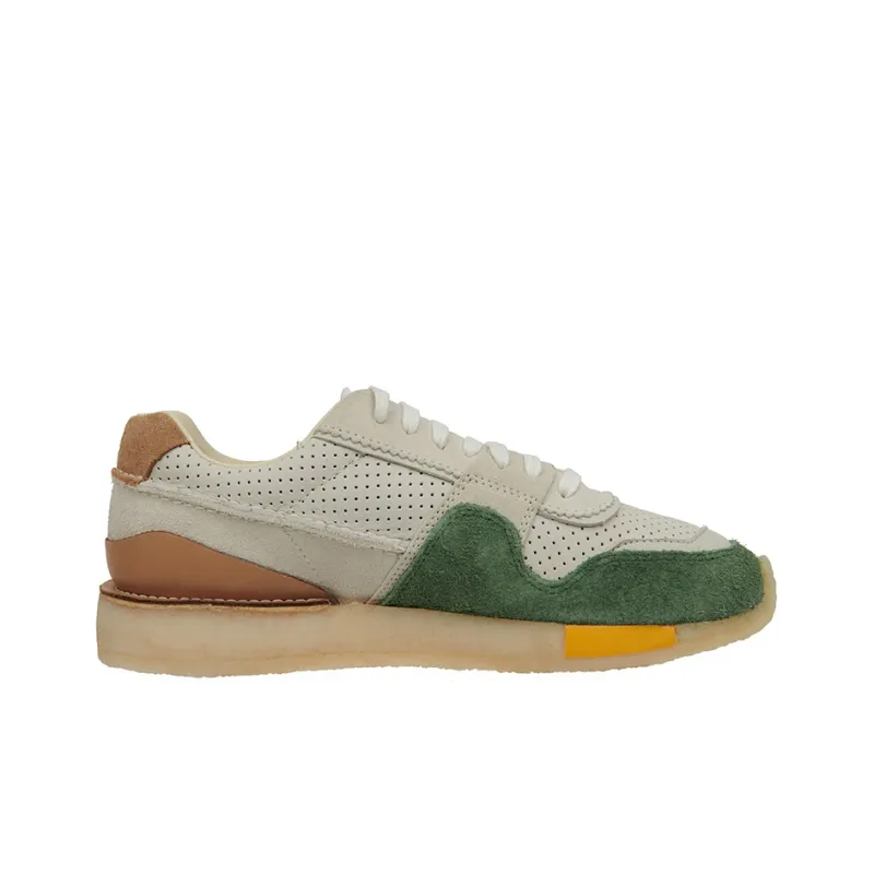 Clarks Originals Low Top Running Shoes Men's Green Orange Vintage Casual Multicolor-1