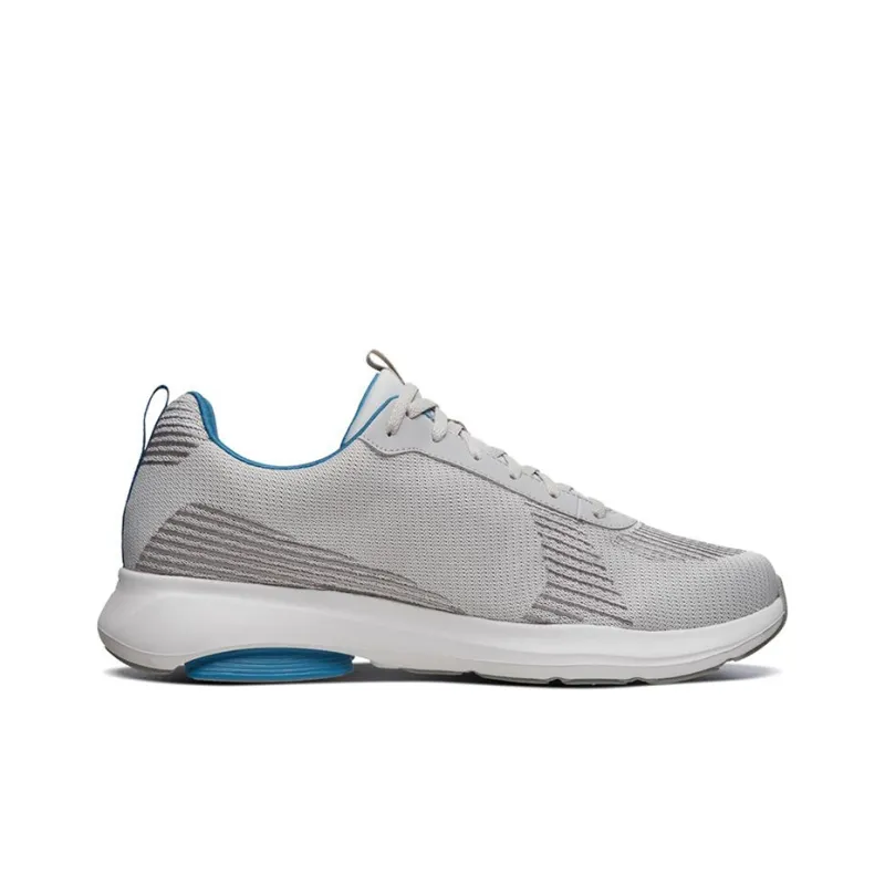 Skechers GO RUN Vis Teck Cushioning Anti-Slip And Wear-Resistant Low-Top Casual Shoes Men's Gray Blue-1