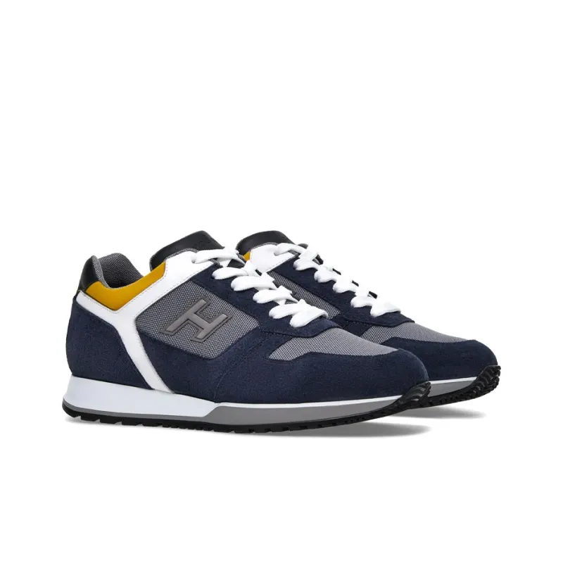 HOGAN H321 Abrasion Resistant Low Top Casual Shoes Men's Blue-2