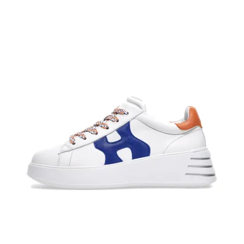 HOGAN Rebel Casual Shoes Women's Low-Top White/Blue/Orange