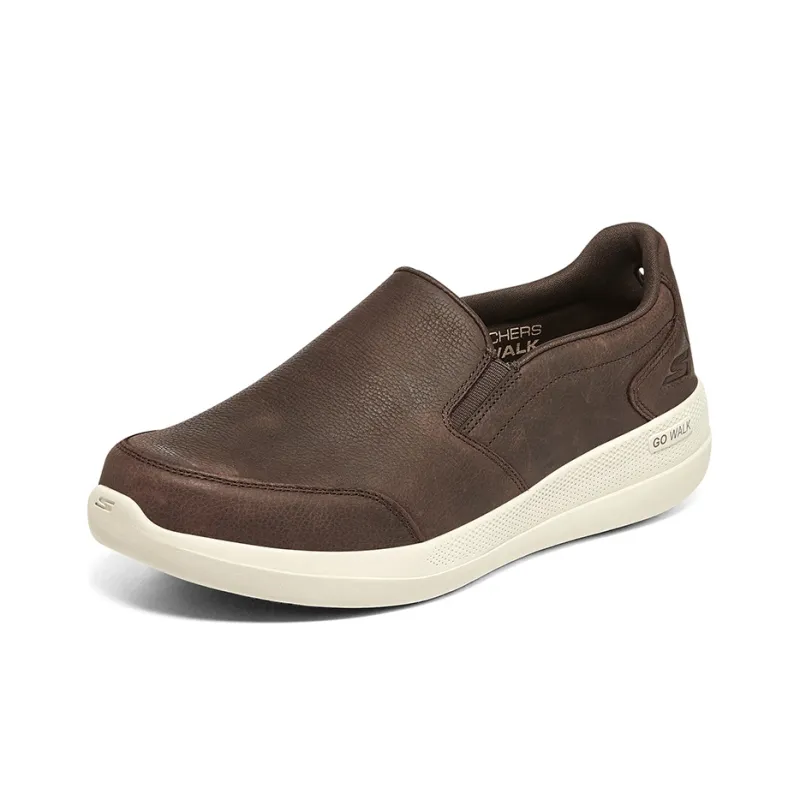 Skechers GO WALK Stability Cushioning Anti-Slip And Wear-Resistant Low-Top Casual Shoes Men's Chocolate-2