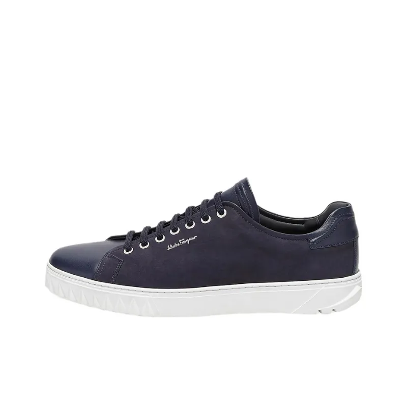 FERRAGAMO Low Top Stylish Skateboarding Shoes Men's Blue-0
