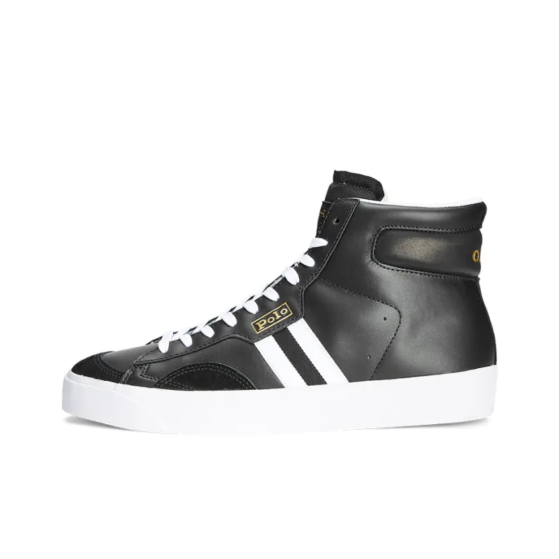 Polo Ralph Lauren Gervin Mid-Top Skateboard Shoes Men's Black-0