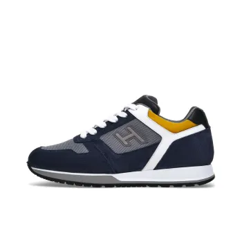 HOGAN H321 Casual Shoes Men Low Top Blue White Yellow