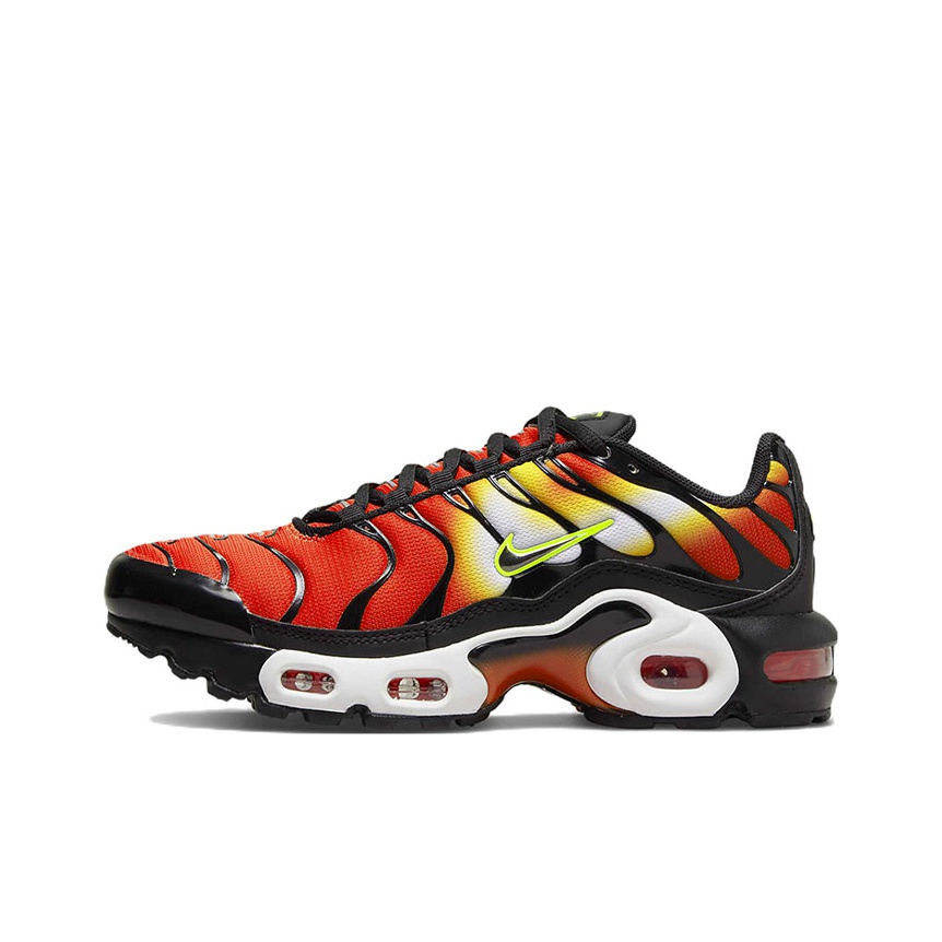 orange and yellow nike air max plus