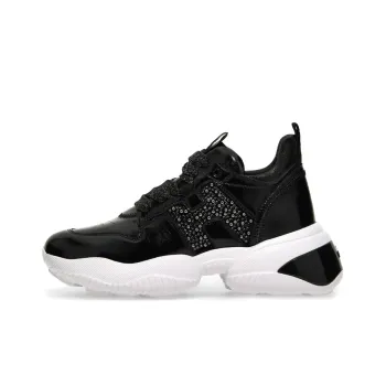 HOGAN Interaction Wear Resistant Coverage Low Top Casual Shoes Women's Black