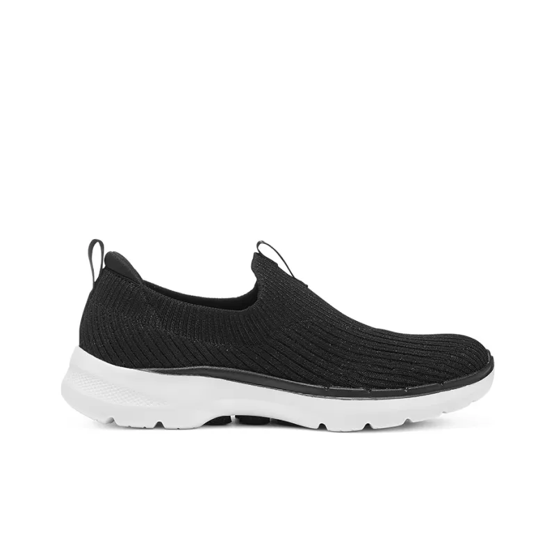 Skechers Go Walk 6 Abrasion Resistant Low Top Casual Shoes Women's Black-1