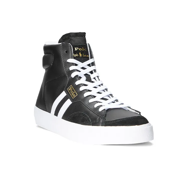 Polo Ralph Lauren Gervin Mid-Top Skateboard Shoes Men's Black-2