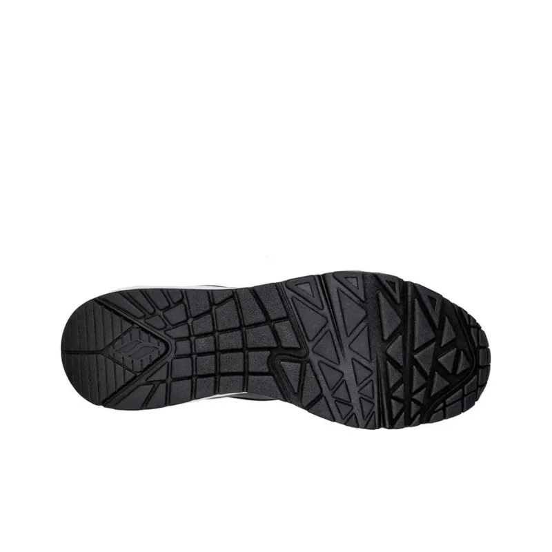 Skechers Uno Sol Cushioning Wear Resistant Low Top Casual Shoes Men's Black-3