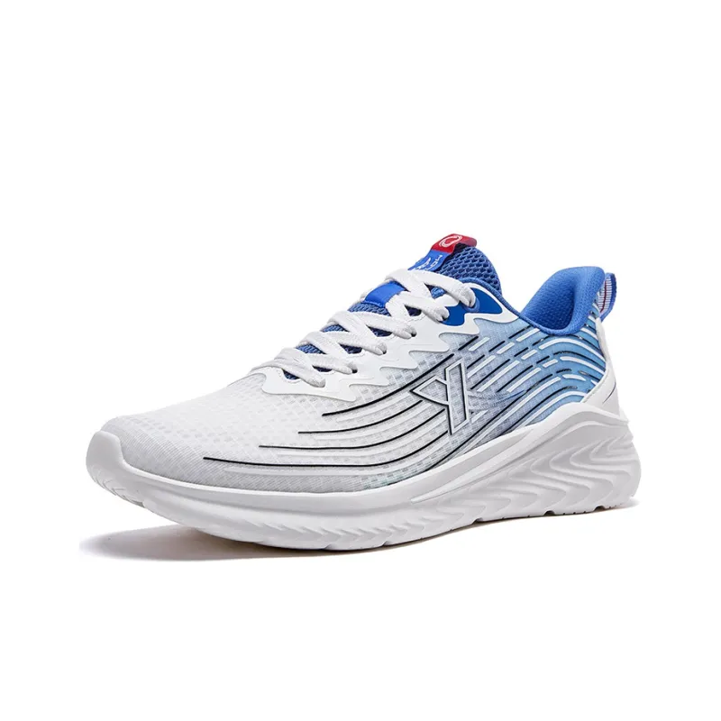 XTEP Abrasion Resistant, Breathable, Lightweight Low Top Running Shoes Men's Blue White-1