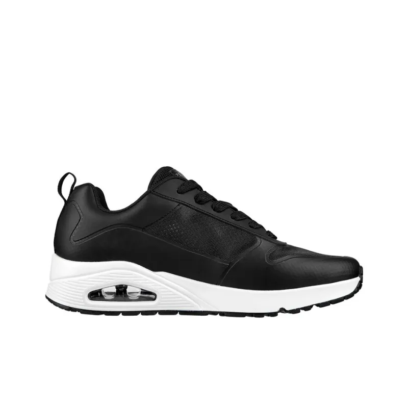 Skechers Uno Sol Cushioning Wear Resistant Low Top Casual Shoes Men's Black-1