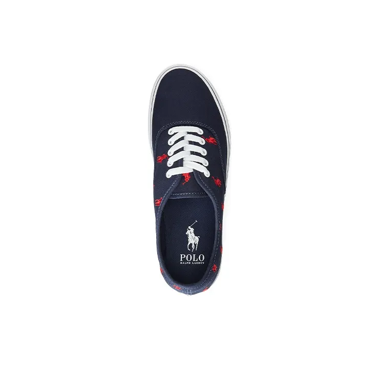 Polo Ralph Lauren Keaton Allover Pony Low-Top Skateboard Shoes Men's Blue-3