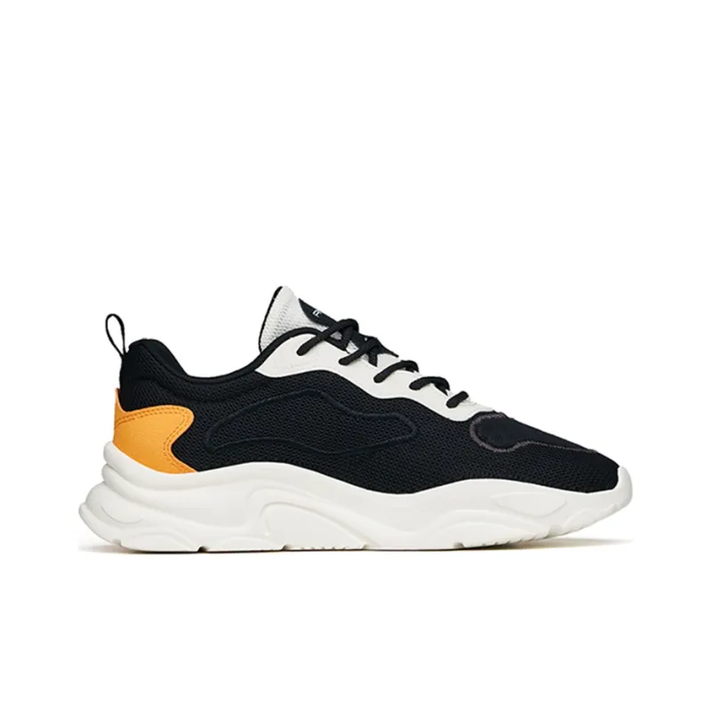 Anta Life Collection Cushioned Slip Resistant Abrasion Resistant Breathable Low Top Casual Shoes Men's Black-1