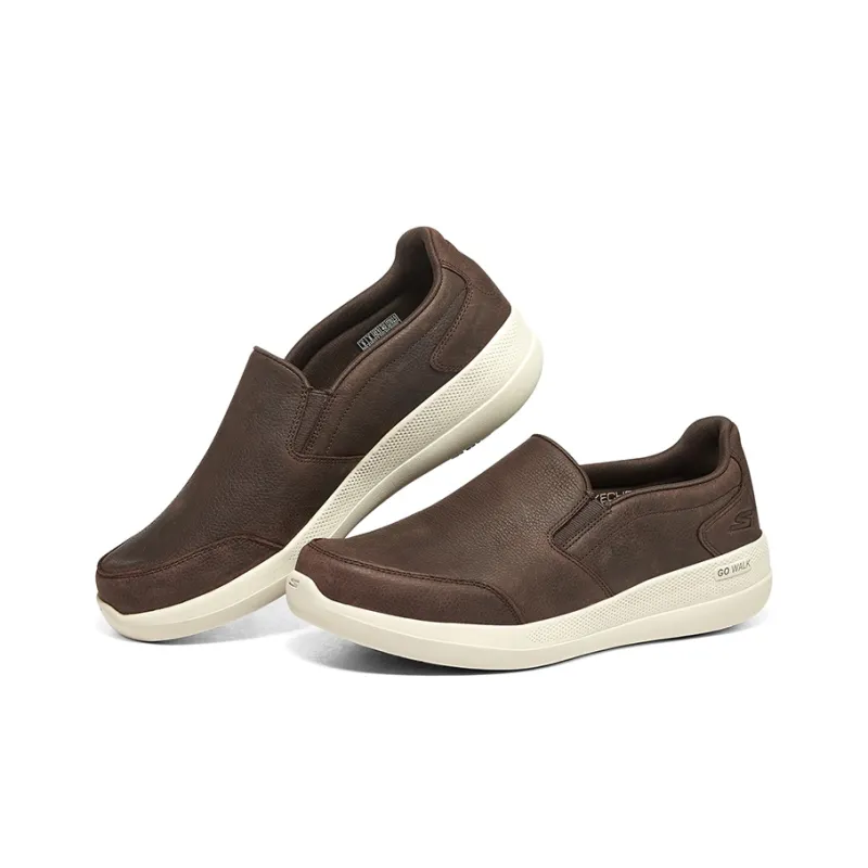 Skechers GO WALK Stability Cushioning Anti-Slip And Wear-Resistant Low-Top Casual Shoes Men's Chocolate-3