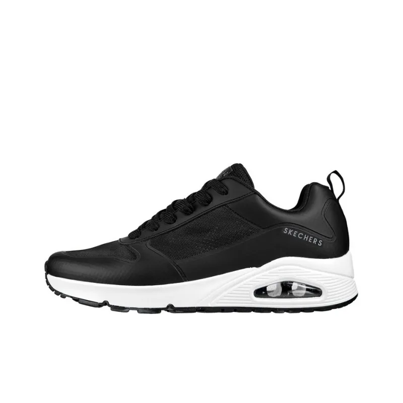 Skechers Uno Sol Cushioning Wear Resistant Low Top Casual Shoes Men's Black-0