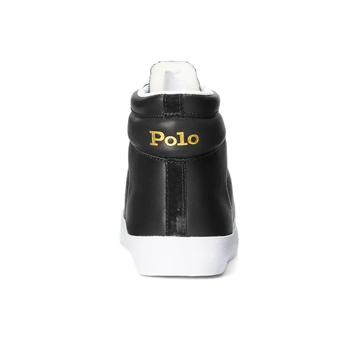 Polo Ralph Lauren Gervin Mid-Top Skateboard Shoes Men's Black-4