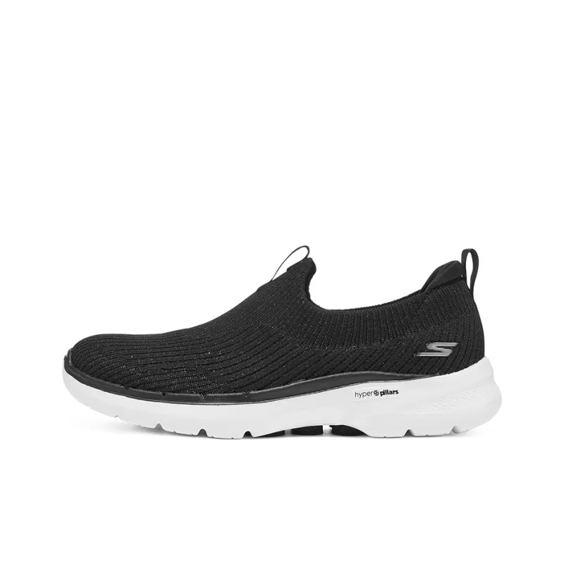 Skechers Go Walk 6 Abrasion Resistant Low Top Casual Shoes Women's Black-0