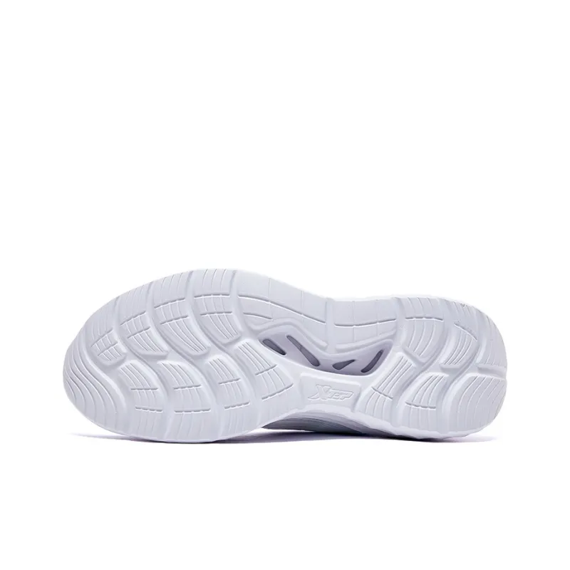 XTEP Abrasion Resistant, Breathable, Lightweight Low Top Running Shoes Men's White-4