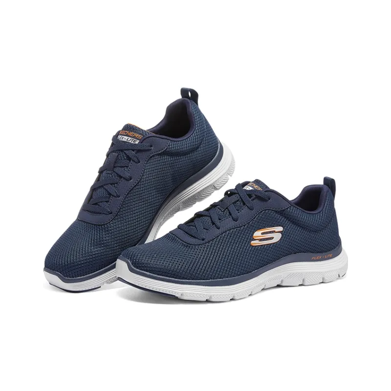 Skechers Flex Advantage 4.0 Cushioning Anti-Slip And Wear-Resistant Low-Top Casual Shoes Men's Blue-3
