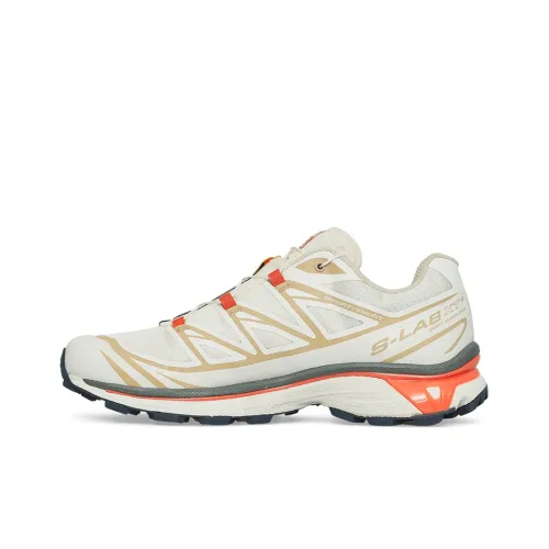 SALOMON XT-6 Bleached Sand Red Orange