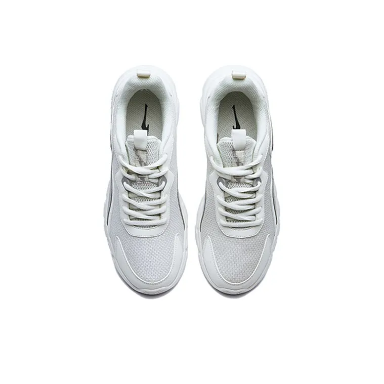Erke Lightweight And Wear resistant Low Top Running Shoes Men's White Gray-2