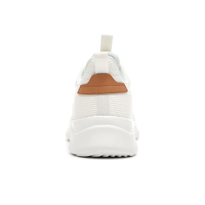 Erke Breathable Lightweight And Wear Resistant Low Top Running Shoes Men's White Brown-3